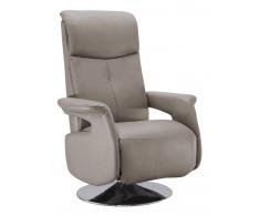 Comfortino Fernsehsessel OREGON,Leder,grau