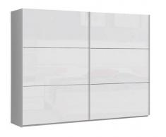 Ti´me Schwebetürenschrank 2-türig LAUSANNE PLUS,Holznachbildung,Weiß