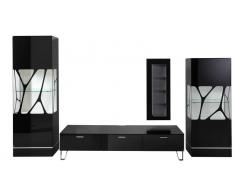 Leonardo Wohnwand LEONARDO CUBE,Glas,schwarz