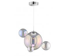 WOFI Leuchten Pendelleuchte Mia 1flg,Glas,chrom