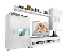Z2 Wohnwand LIGHT,Holznachbildung,Weiß