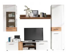 Ti´me Wohnwand PILSEN,Holznachbildung,Weiß