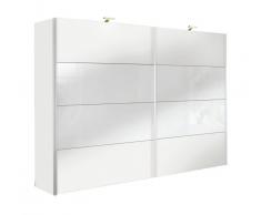 Hom´in Schwebetürenschrank 2-türig MATRIX 4,Holznachbildung,Weiß