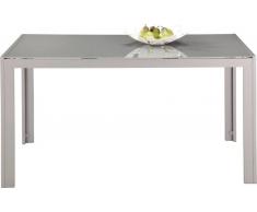 XORA Gartentisch HOUSTON,Glas,silber