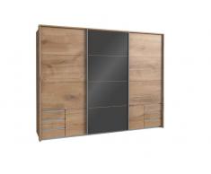 Z2 Schwebetürenschrank 3-türig VALENCIA,Holznachbildung,eiche