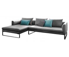 Lounge Handmade Rundecke LH-ARONA,Stoff,grau