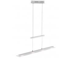 Fischer Leuchten LED-Pendelleuchte,Nickel matt,grau