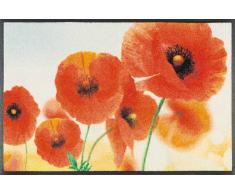 Kleen-Tex Fußmatte Sunny Poppy,Polyamid,rot