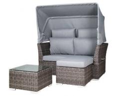Zebra Lounge-Set JACK JUNIOR,Kunstfasern,taupe