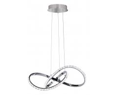 WOFI Leuchten LED-Pendelleuchte PRISMA chrom,Chrom,chrom