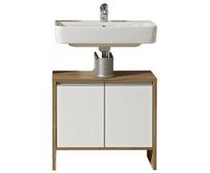 Pelipal Waschbeckenunterschrank WELS,Holznachbildung,weiss/braun
