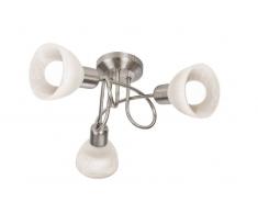 Nino Leuchten LED Deckenleuchte 3-flg. Daytona,Metall,silber