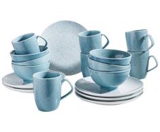 Zurbrüggen Kaffeeservice 18-tlg.,Porzellan,blau