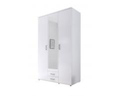 Z2 Drehtürenschrank 3-türig KARL,Holznachbildung,Weiß