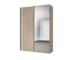 Hom´in Schwebetürenschrank 2-türig MATRIX V,Holznachbildung,Eiche sägerau/sonoma