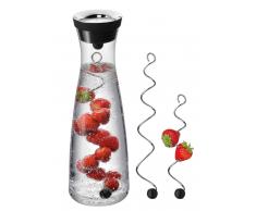 WMF Wasserkaraffe + 2 Fruchtspieße BASIC,Glas,klar