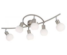 Nino Leuchten LED Deckenleuchte 6-flg. Loxy,Metall,silber