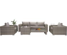 Ambia Lounge-Set VENEZIA,Rattan,grau