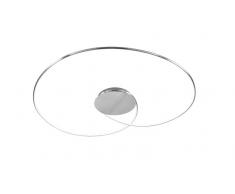WOFI Leuchten Deckenleuchte 1flg OPUS,Kunststoff,silber