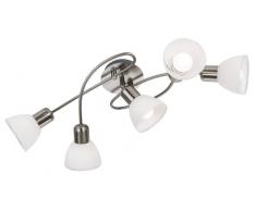 Nino Leuchten LED Deckenleuchte 5-flg. Mattes,Metall,silber