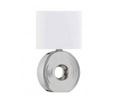 Fischer Leuchten Tischleuchte Eye, Keramik silb,Metall,silber