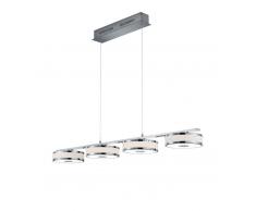 Trio Leuchten LED-Pendelleuchte AGENTO,Metall,silber