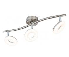 Nino Leuchten LED Spot 3-flg. Donut,Metall,silber