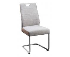 Novel Freischwinger-Stuhl GABI,Stoff,grau