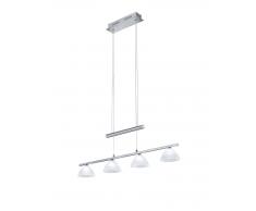 B-Leuchten LED-Pendelleuchte Nickel matt,Nickel matt,grau