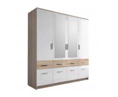 Z2 Drehtürenschrank 4-türig BOX,Holznachbildung,Eiche sägerau/sonoma