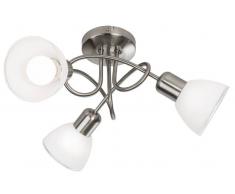 Nino Leuchten LED Deckenleuchte 3-flg. Mattes,Metall,silber