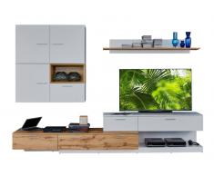 Ti´me Wohnwand ASTON,Holznachbildung,Weiß