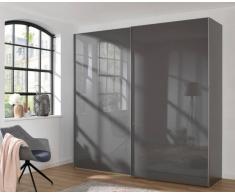 Z2 Schwebetürenschrank TWIN,Holznachbildung,grau