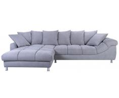 Z2 Rundecke BROOKLYN,Stoff,grau