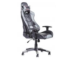 MC Racing Bürostuhl RACING,PVC,schwarz/grau gestreift