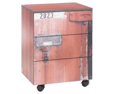 Zurbrüggen Rollcontainer CONTAINER,Holznachbildung,rot