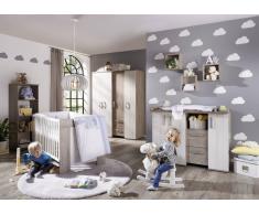 MyBaby Babyzimmer TONI,Holznachbildung,weiß/grau