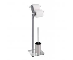 Wenko Stand WC-Garnitur Albero Grau ALBERO,Chrom,grau