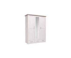 Z2 Drehtürenschrank 3-türig LUCA,Holznachbildung,Weiß