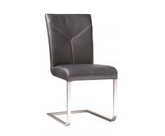 Novel Freischwinger-Stuhl Mary,Leder,schwarz