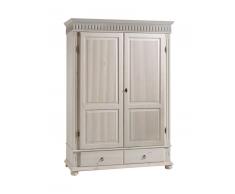 Z2 Drehtürenschrank 2-türig HELSINKI (NOA/HEIDI),Massivholz,Weiß