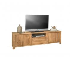Linea Natura TV-Lowboard FONTANA,Teilmassiv,wildeiche
