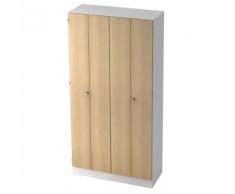 Falttürenschrank SIGNA K 6900 5 OH mit Knauf Weiß/Eiche