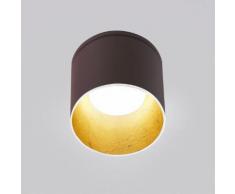 ICONE Kone 10P LED Deckenleuchte Ø 10 H: 9 cm, schoko/gold matt KONE10PCFO, EEK: A+. Diese Leuchte enthält eingebaute LED-Lampen. A++ (LED), A+ (LED), A (LED). Die Lampen können in der Leuchte nicht ausgetauscht werden.