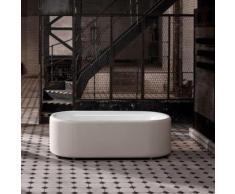 Bette Lux Oval Couture freistehende Badewanne L: 180 B: 80 H: 58 cm Wanne weiß, mit Antirutsch, Schürze ivory, Ablaufgarnitur chrom 3466-000TXAR+B601-901+B804-850