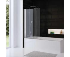 HSK Favorit Nova Badewannenaufsatz, 1-teilig B: 80 H: 140 cm, Anschlag L ESG klar hell / silber matt 165080-01-50#Li