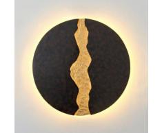 Holländer Lava LED Wandleuchte Ø 80 T: 4 cm, braun/schwarz/gold 300 K 13235, EEK: A+. Diese Leuchte enthält eingebaute LED-Lampen. A++ (LED), A+ (LED), A (LED). Die Lampen können in der Leuchte nicht ausgetauscht werden.