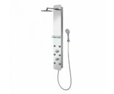 HSK Softcube Duschpaneel B: 220 H: 1500 mm mit Kopfbrause Ø 250 H: 2 mm Glas verspiegelt 1001600-KB10-47
