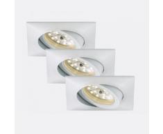 Briloner Attach 3er Set LED Einbauleuchten eckig, schwenkbar B: 8,2 H: 2,8 T: 8,2 cm, weiß 7210-036, EEK: A+. Diese Leuchte enthält eingebaute LED-Lampen. A++ (LED), A+ (LED), A (LED). Die Lampen können in der Leuchte nicht ausgetauscht werden.