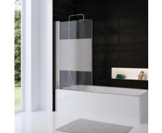 HSK Favorit Nova Badewannenaufsatz, 1-teilig B: 80 H: 140 cm, Anschlag L ESG mittig / silber matt 165080-01-100#Li